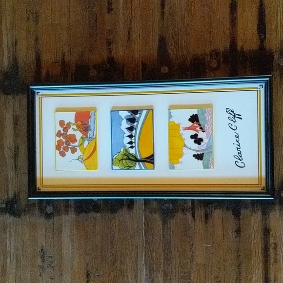 Clarice Cliff Edition Numbered & Framed Tile Set by Wedgwood. - Picture 1 of 16